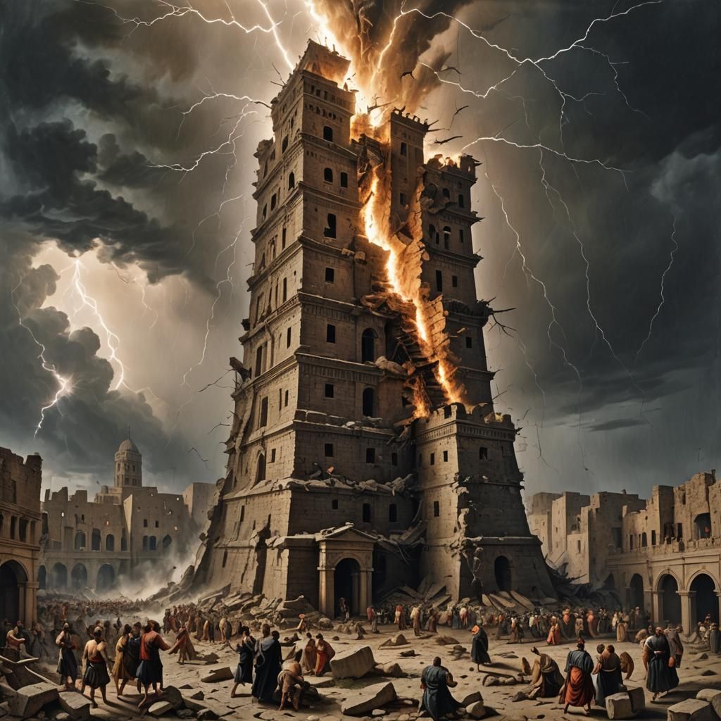 Tower of Babel Collapses: Brueghel Style