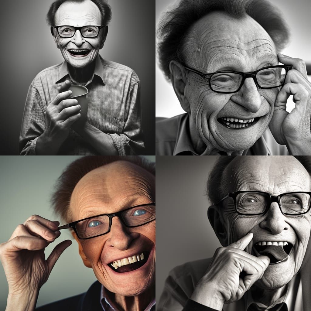 Candid Portrait of Man Eating Salad