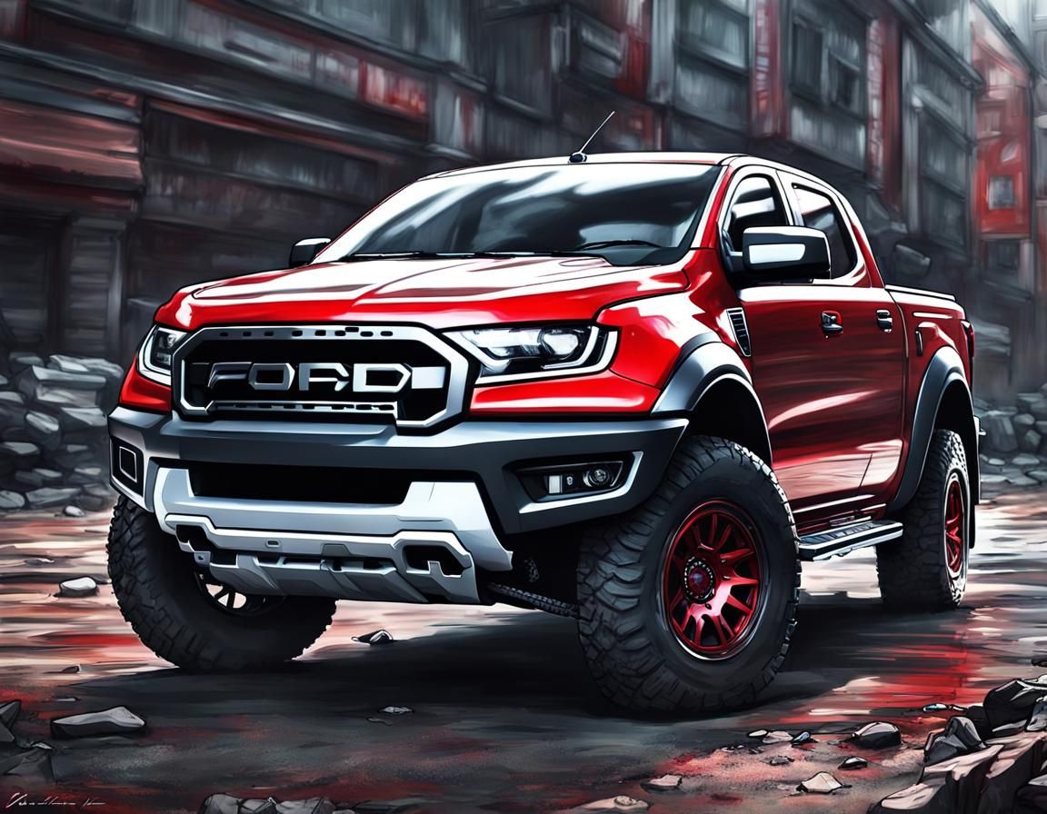 Ruby red 2015 ford ranger raptor