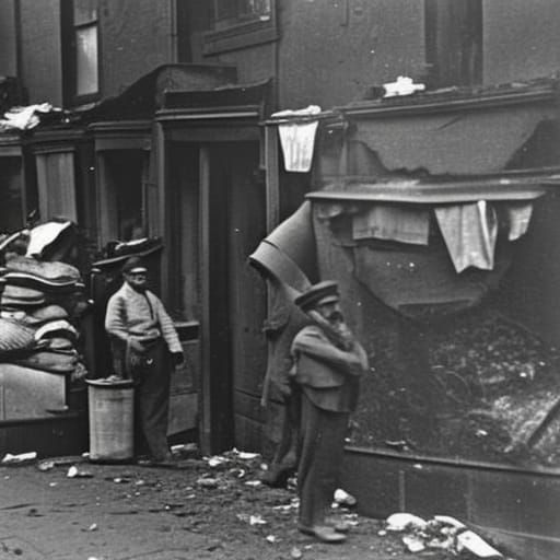 1930s NYC City Dump, Homeless Men Living in Shacks the Best They Can