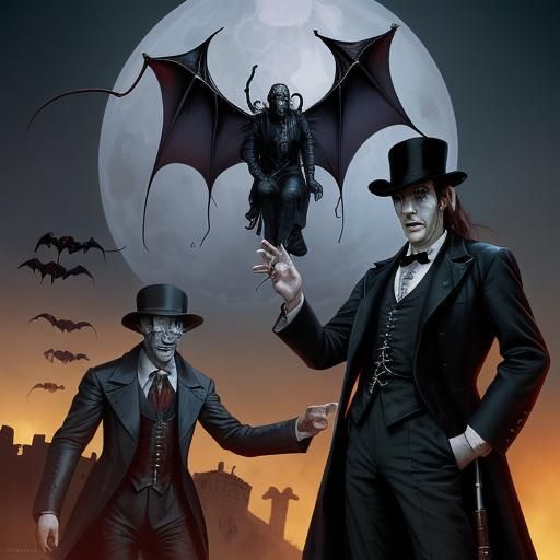 Dracula and Van Helsing Versus Martians and Invisible Man