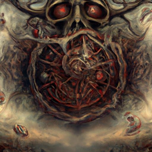 Gothic Dreamcatcher: Intricate Dark Art Illustration