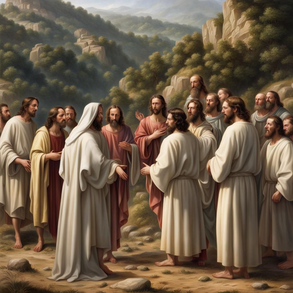 The Sermon on the Mount: Hyperrealistic Depiction
