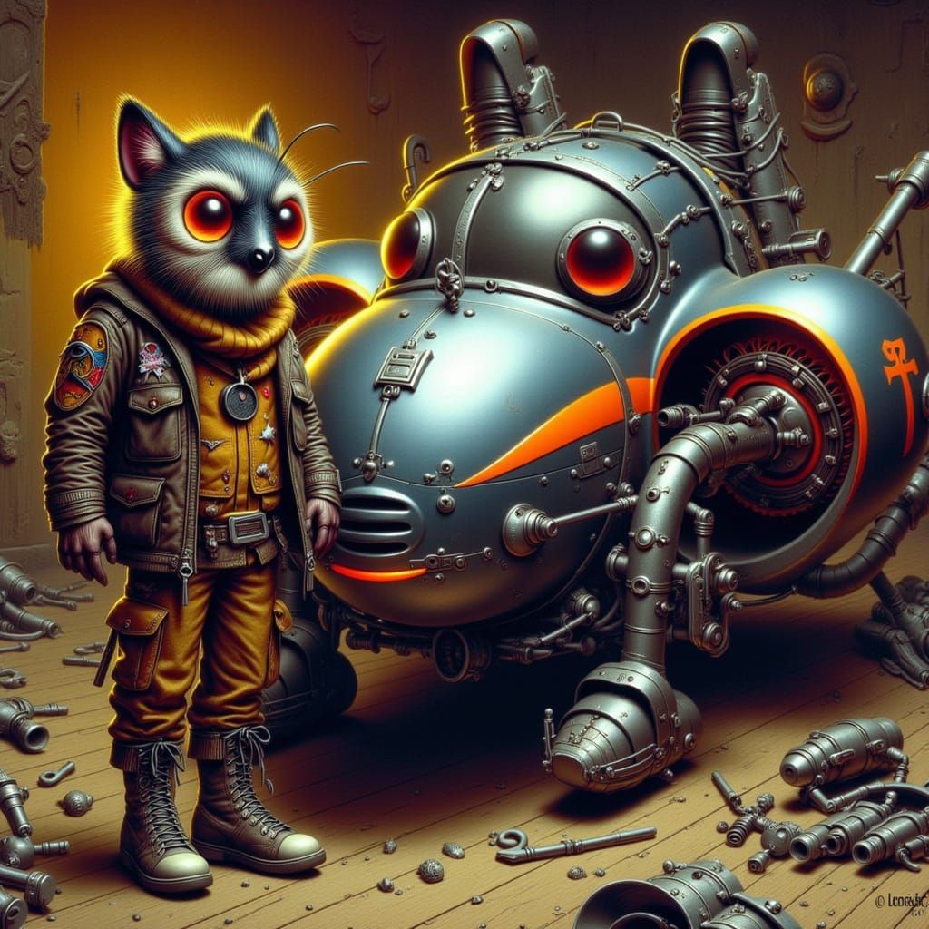 Confused Butterfly Pilot With Futuristic Speed-Air Vehicle