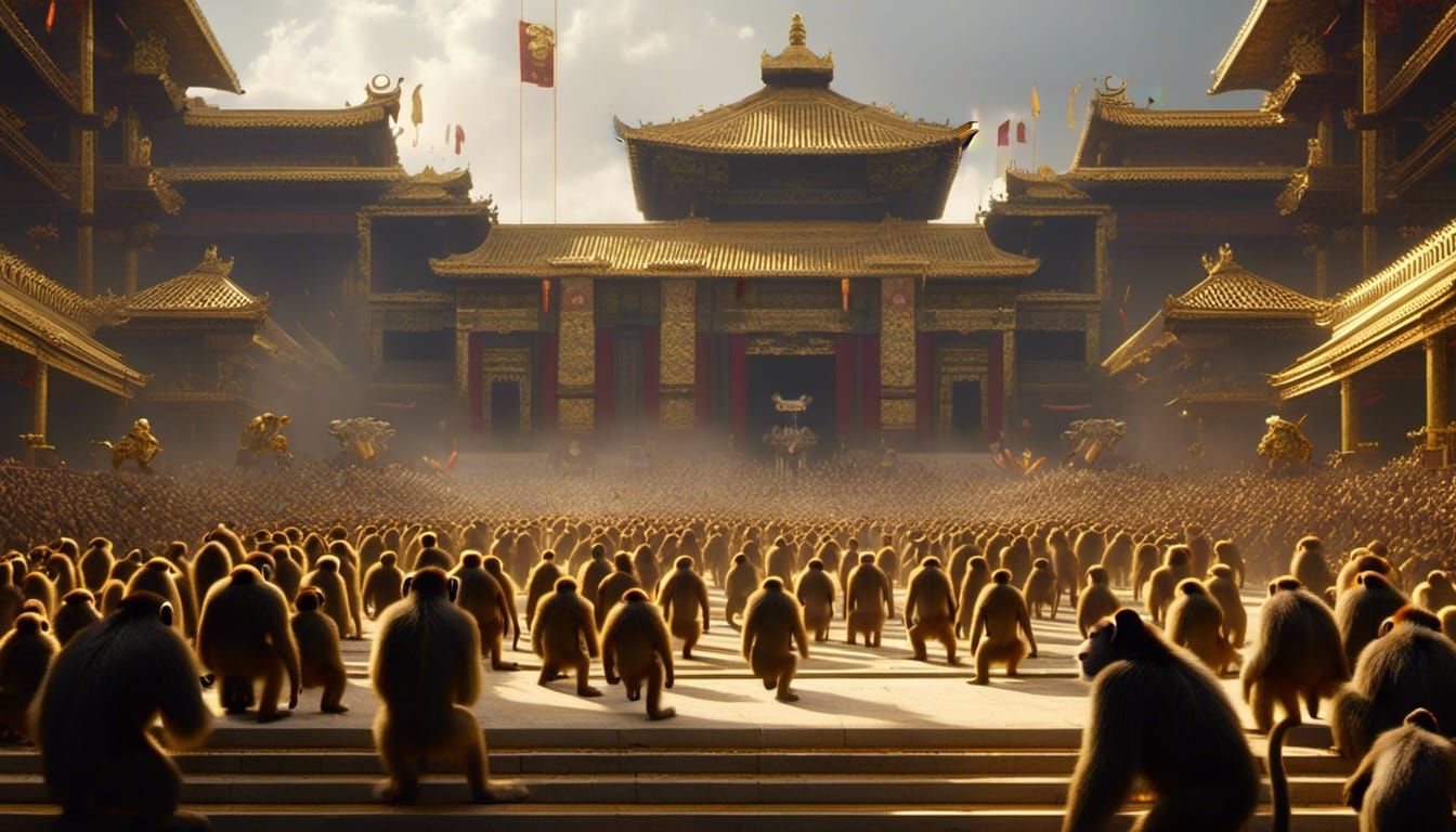 A Parliament of Monkeys in Renaissance Style