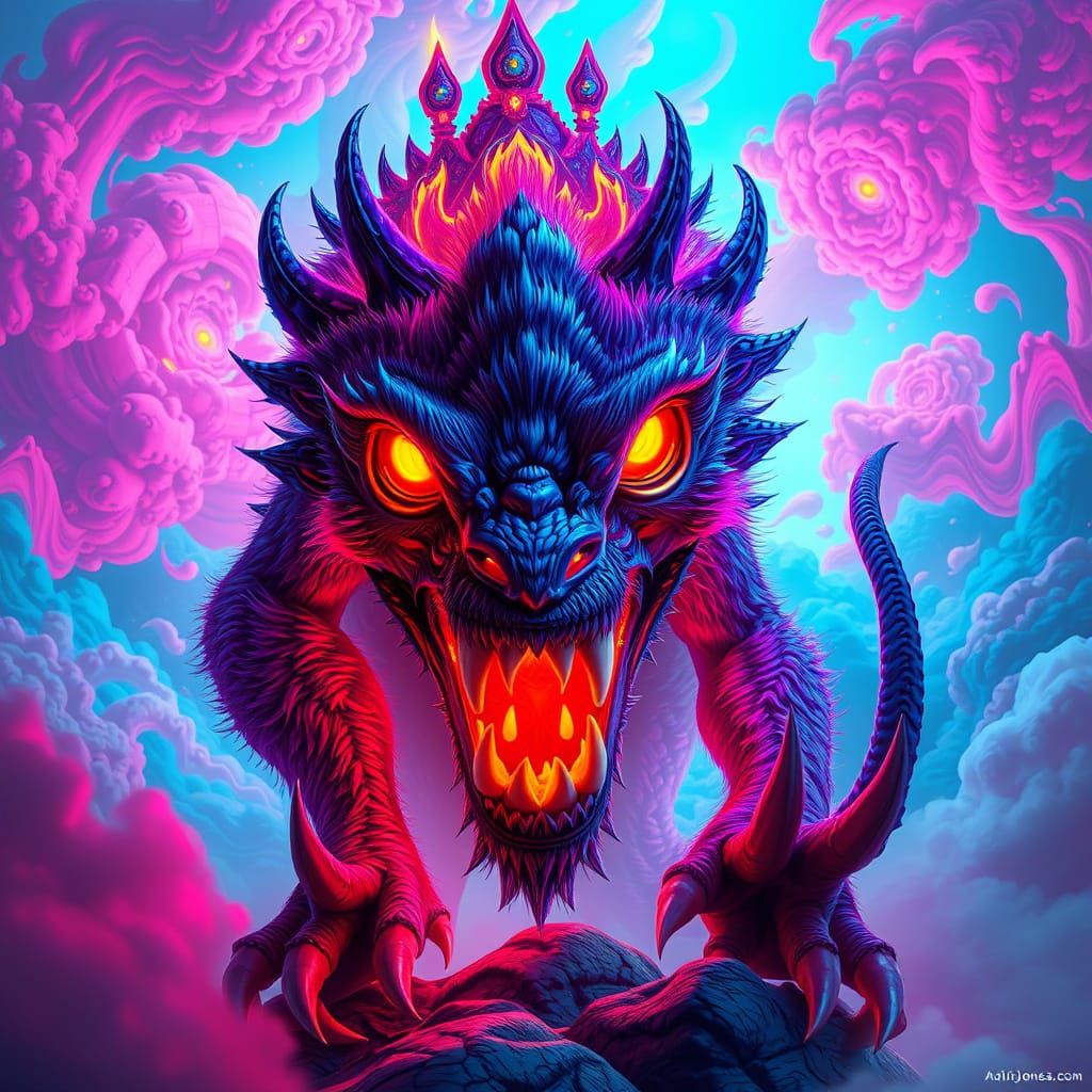 Combining the vibrant, psychedelic elements with the distinct styles of Ash Thorp, Simon Stålenhag, and Android Jones cr...