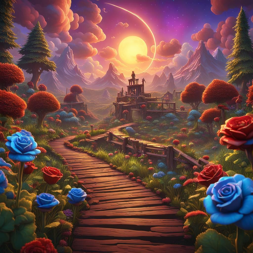 Grateful Dead Album Cover in 3D Cinematic Style