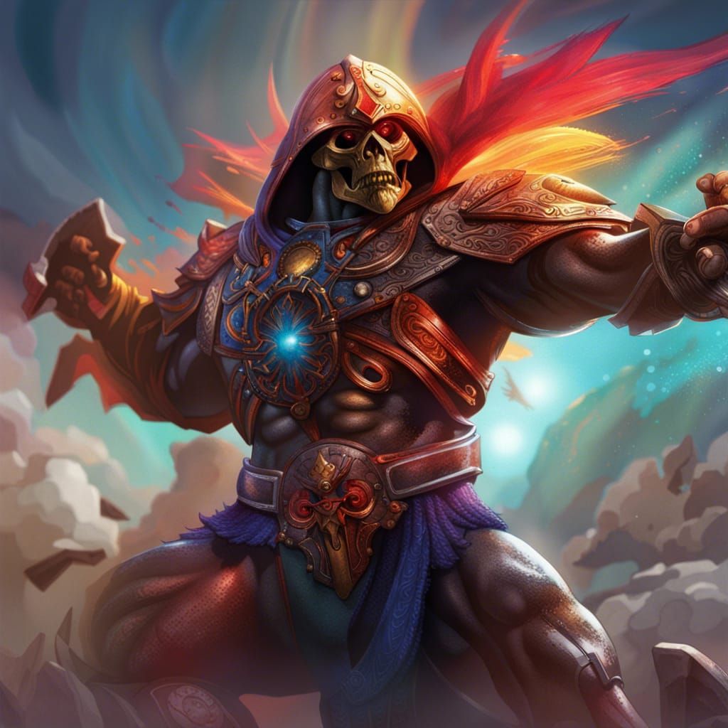 Hyperrealistic Masters of the Universe Splash Art