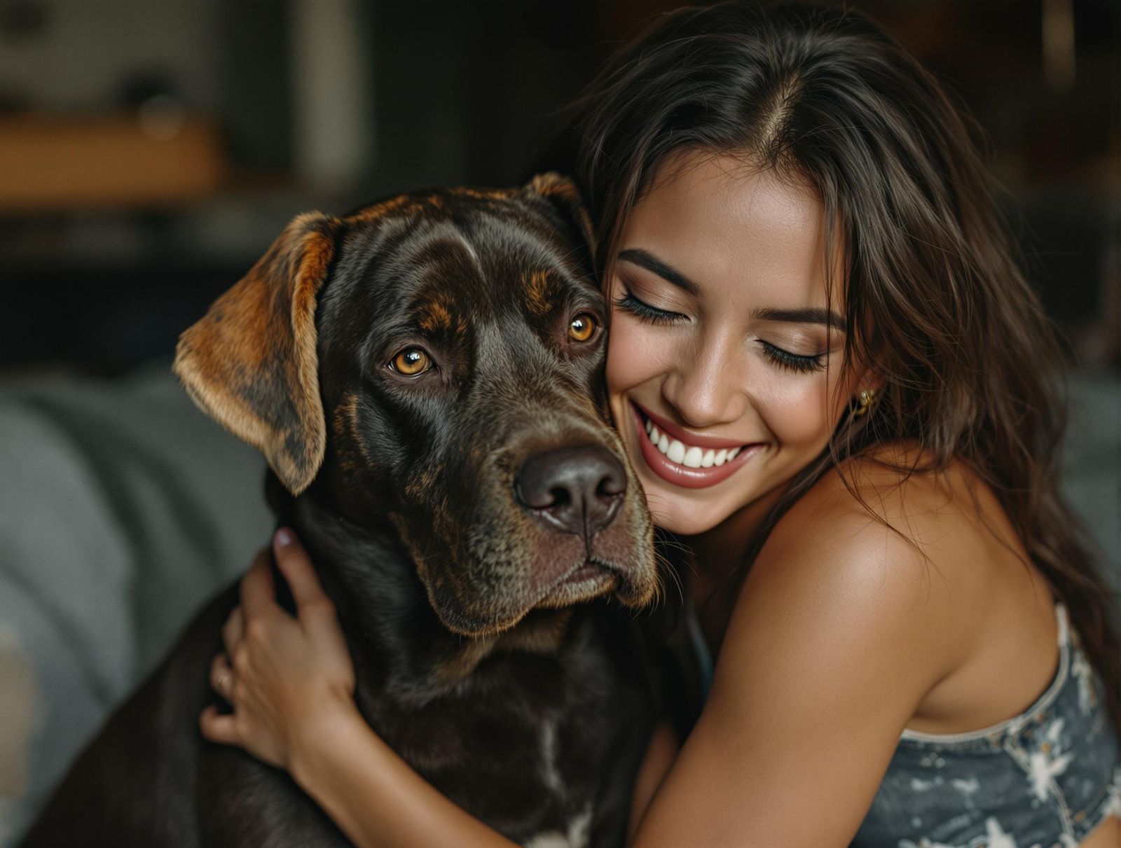 Tender Moment of Intimacy in Cinematic Color