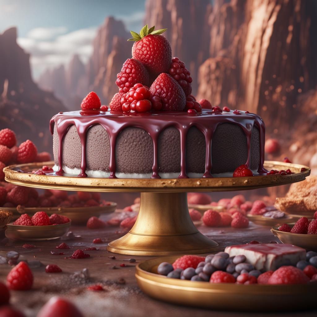 Detailed Cheesecake Fantasy Concept Art