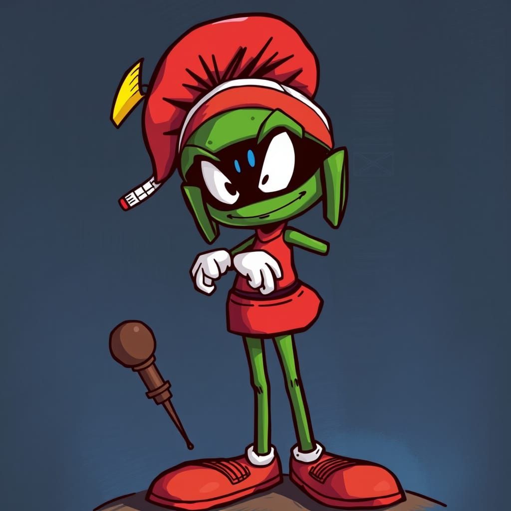 Surreal Cartoon Character Marvin the Martian