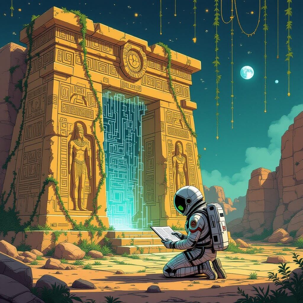 Ancient Annunaki Temple Meets Cyberpunk Futurism in Abandone...
