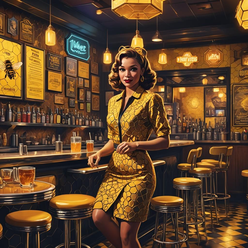 The Honey Hive: 50s Honey Bee Dive Bar