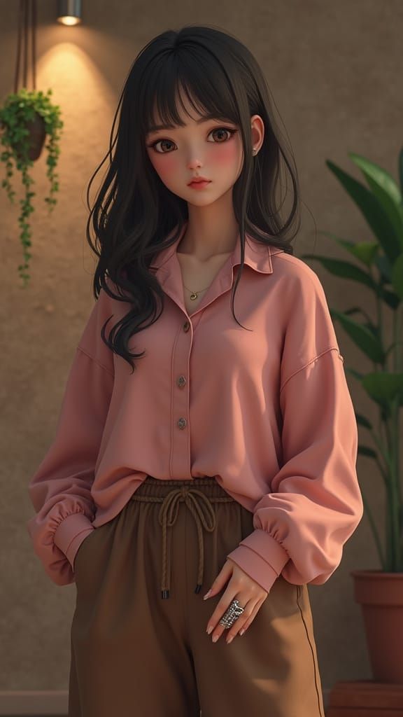 Breathtaking Close-up Portrait in 3D Anime Style