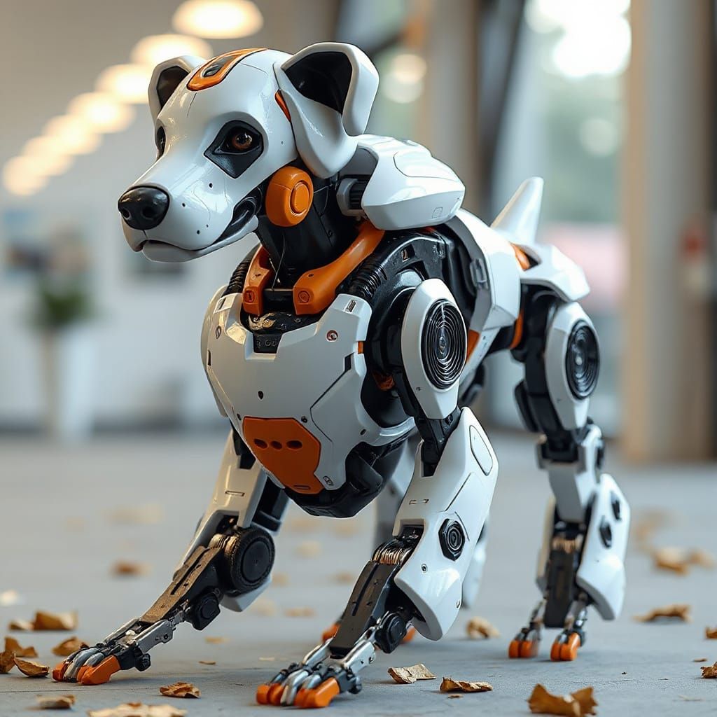 cyberpunk robot dog