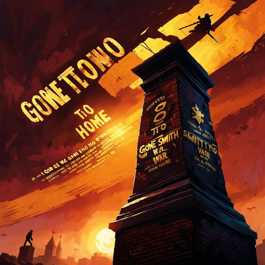 Melancholic War Banner Concept Art in Sunset