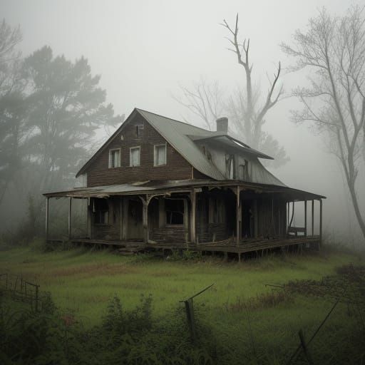 West Virginia Holler: Fog, Decay, and Rural Landscape
