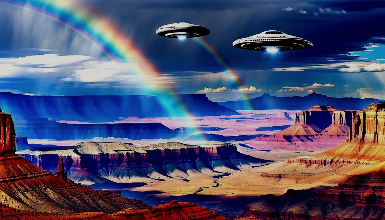 UFO Over Navajo Mountain: Galactic Federation Arrival