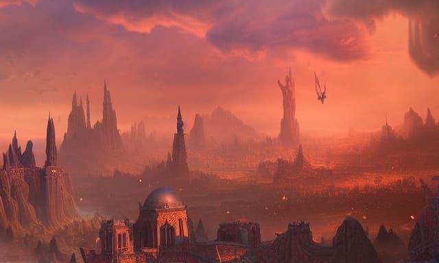 Fantastical Matte Painting in Deep Color