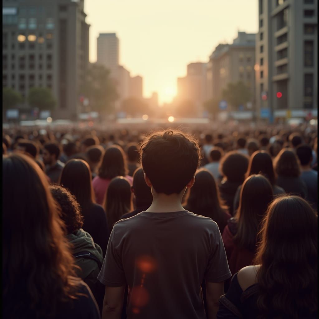 Poignant Unity in Cityscape: Cinematic Film Aesthetic