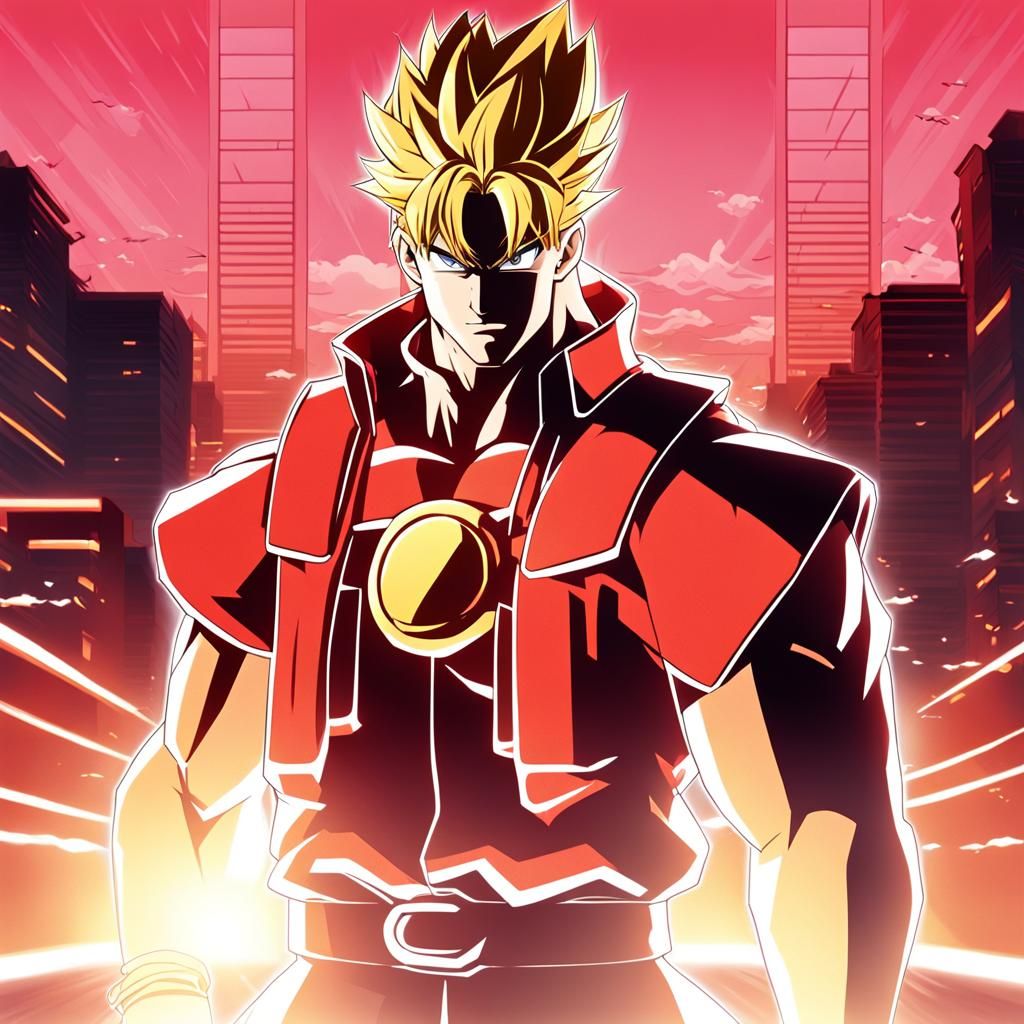 Ken Masters Victorious: Anime Cel-Shaded Illustration