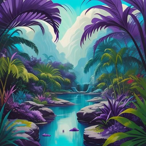 Dragon in Lagoon as Vibrant Street Art