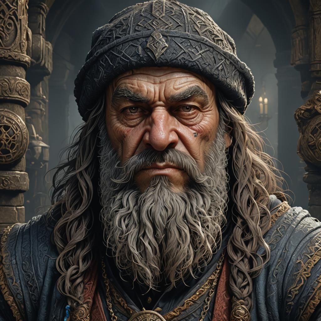 Grizzled Dwarf Necromancer