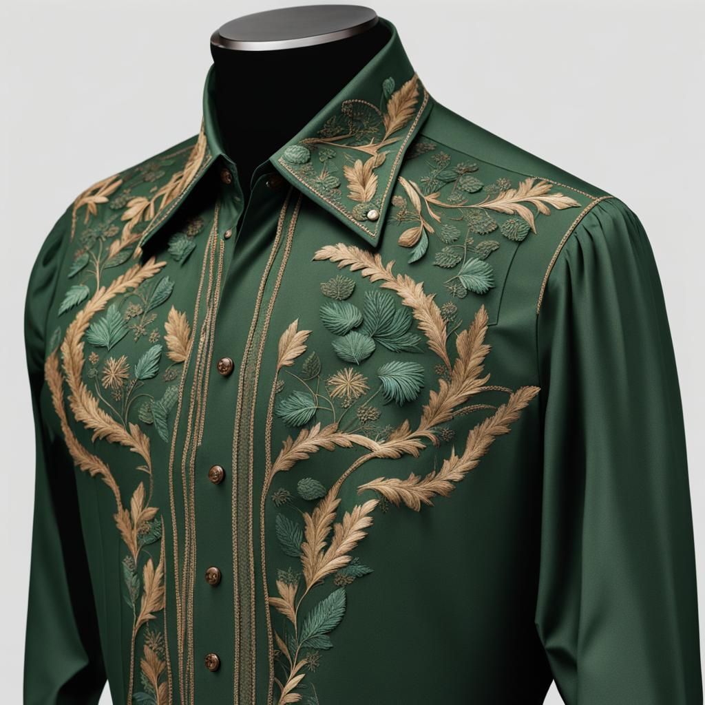 Embroidered Cowboy Shirt on Dressmaker's Dummy