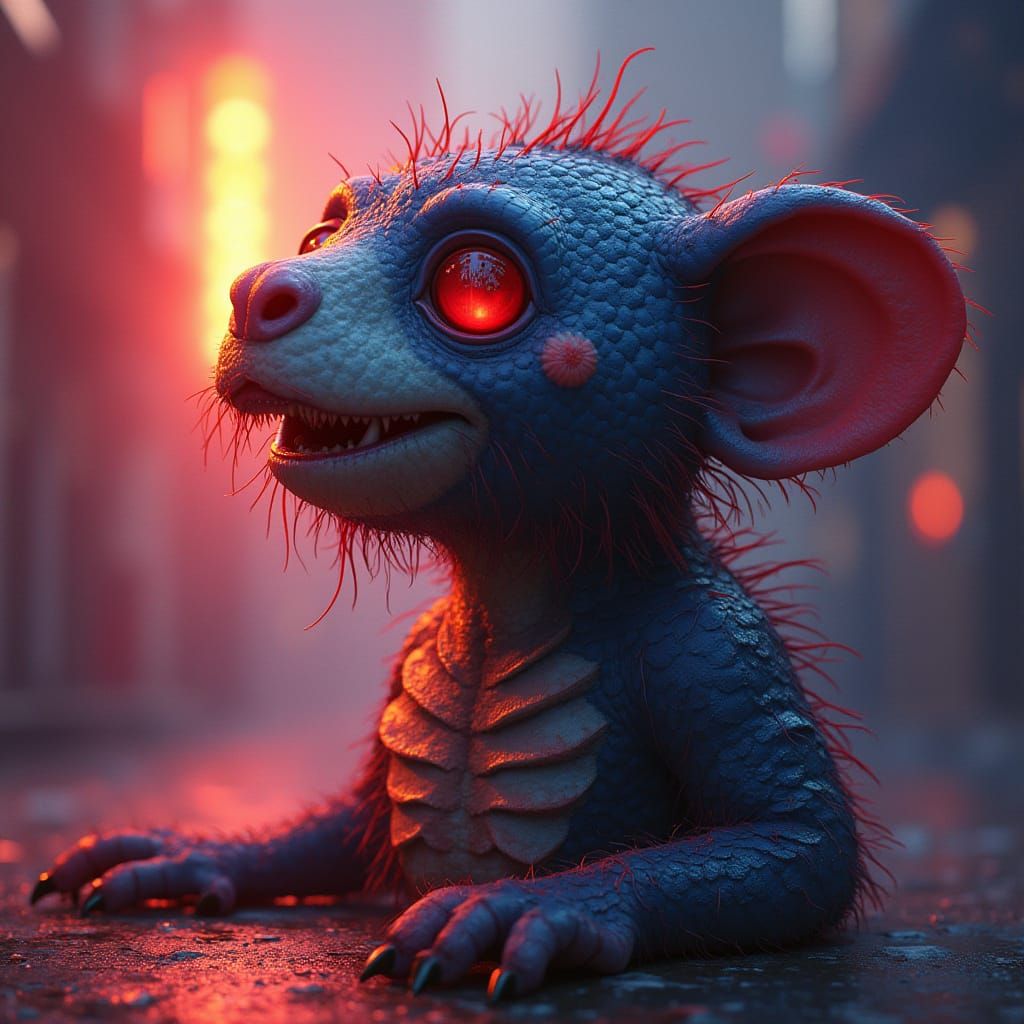 Monkey-Scorpion Hybrid in Hyperrealistic Style