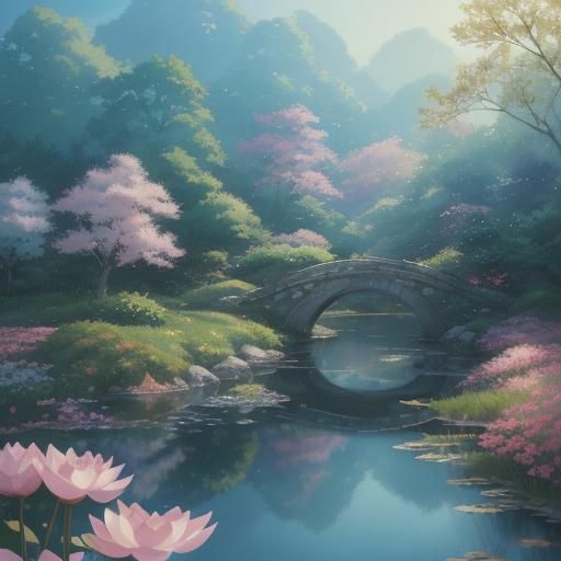 Mulan and Dragon in Anime Style by Lake