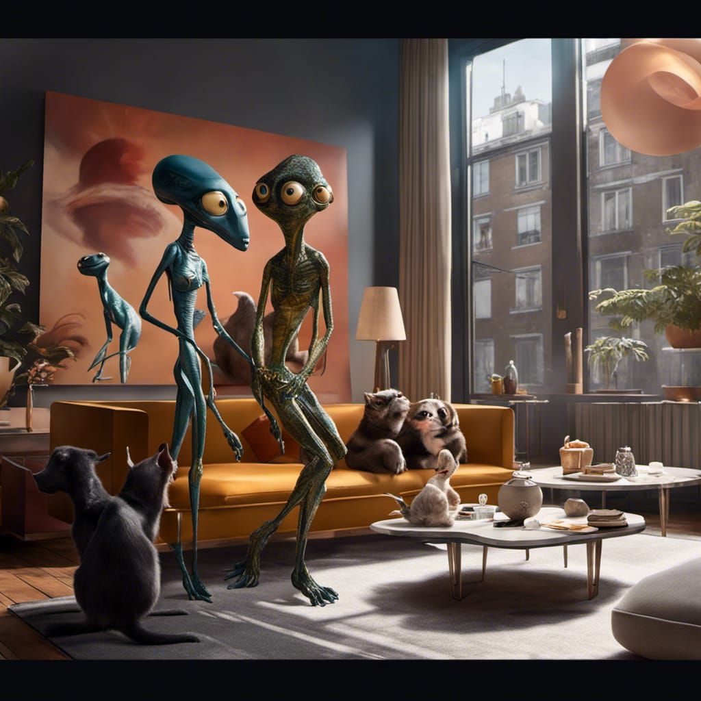 Alien People Pets with Glazed Surfaces