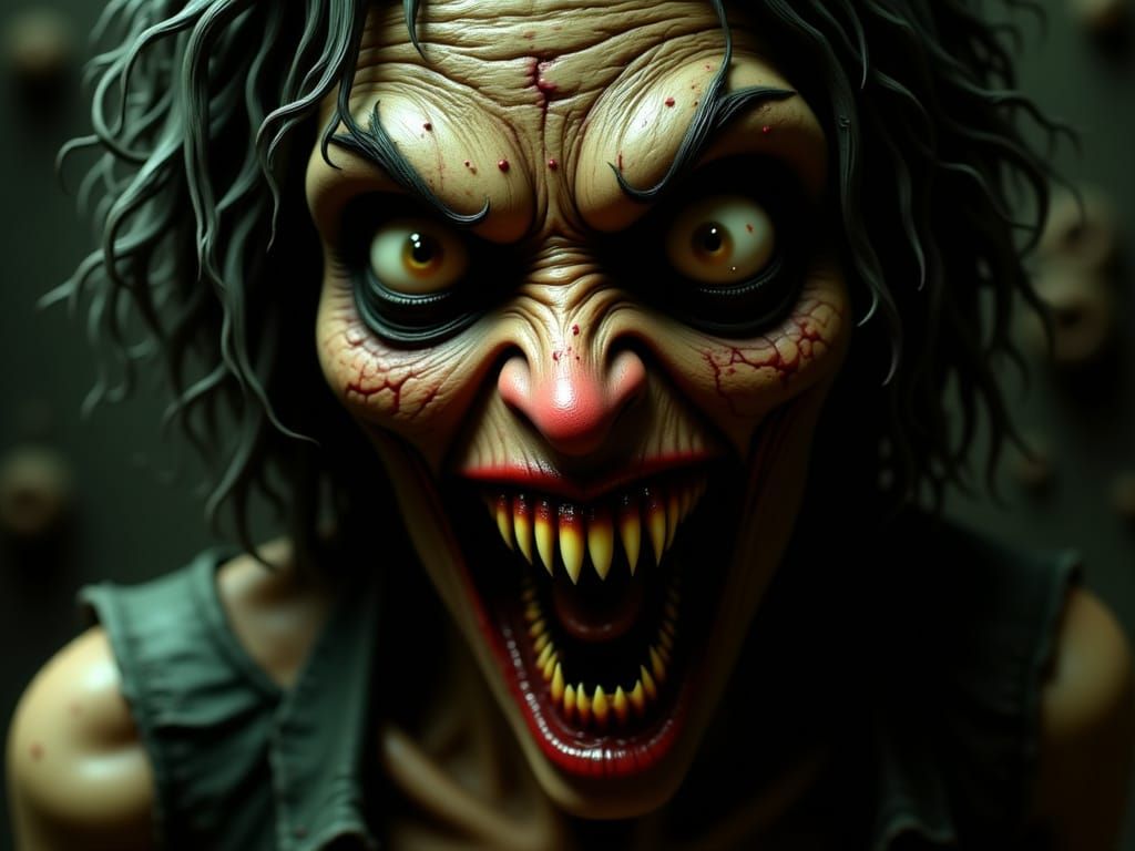 Menacing Zombie Close-Up in Jean-Baptiste Monge Style