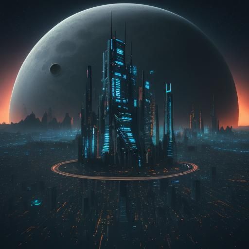 Futuristic Alien Cityscape on Saturn in Unreal Engine