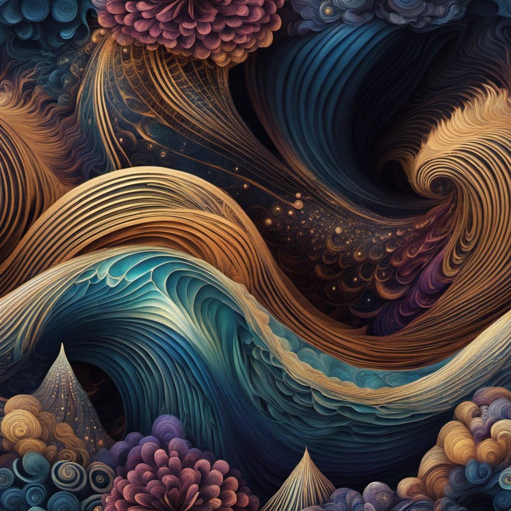 Abstract Cosmic Fractal with Intricate Details