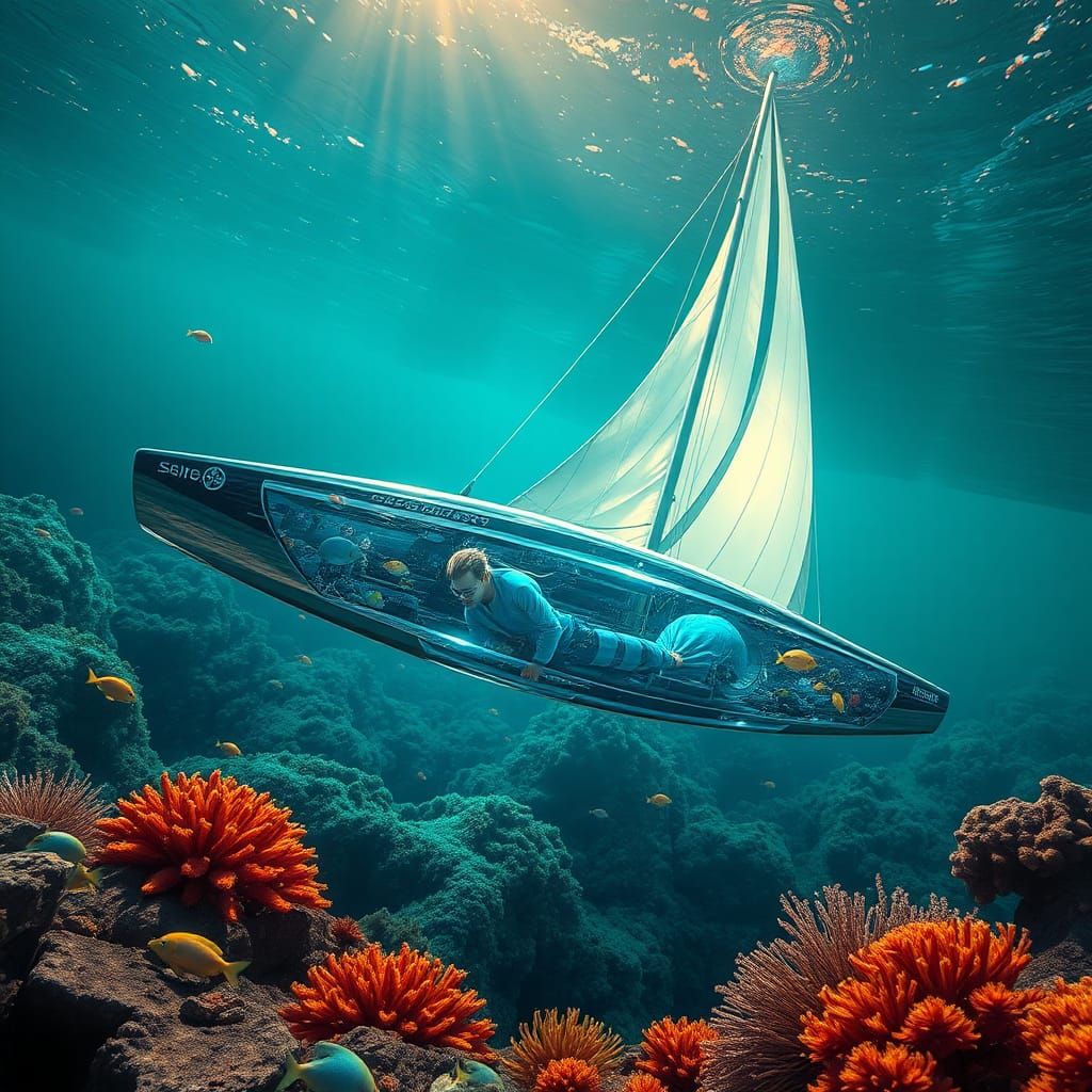 Futuristic Transparent Boat Reveals Ocean Life