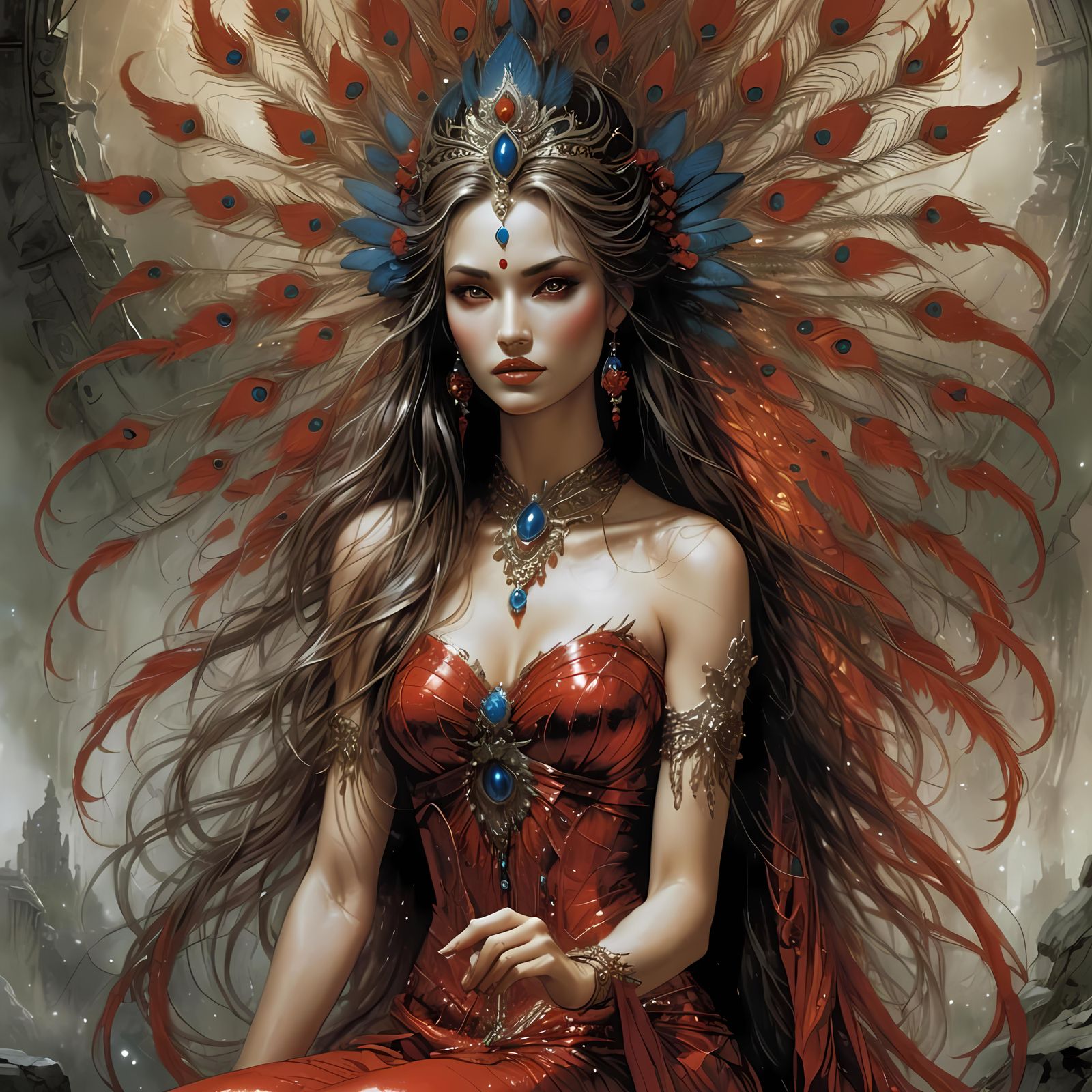 Red Peacock Goddess