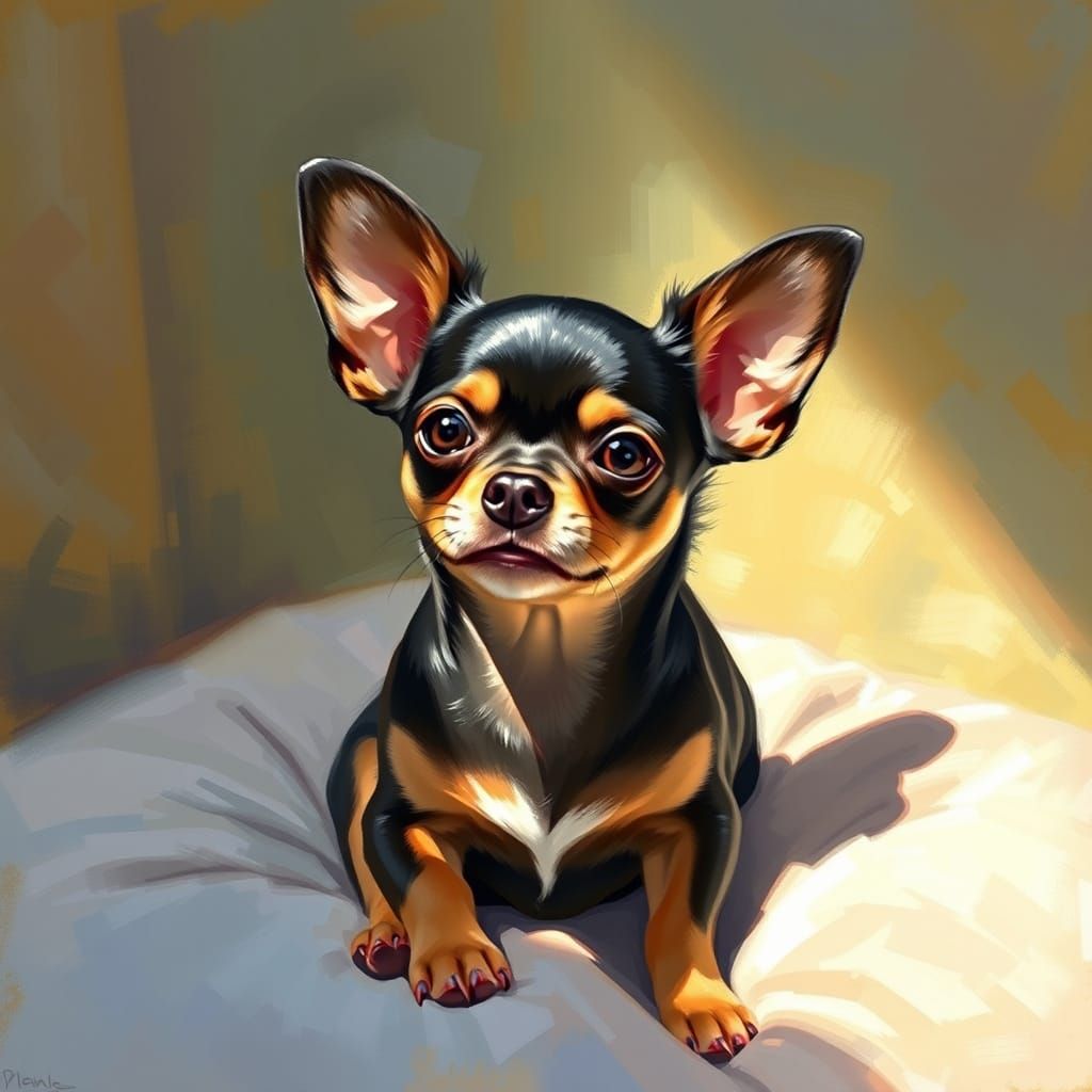 Impressionist Portrait of Bella the Chihuahua