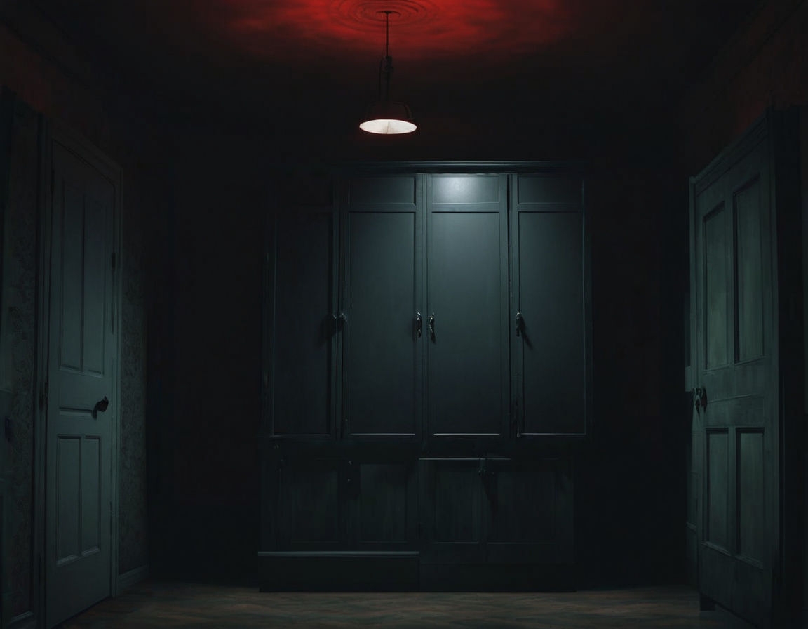 Darkened Chamber Lit by Mysterious Red Glow