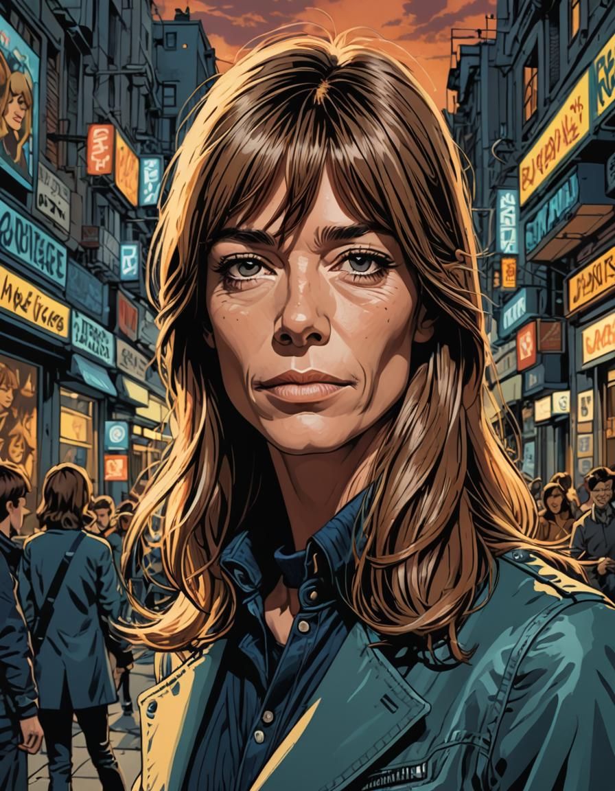 Françoise Hardy as Digital Comic Book Art
