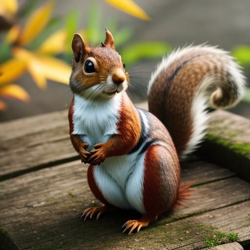 Detailed Squirrel Image Generated by AI