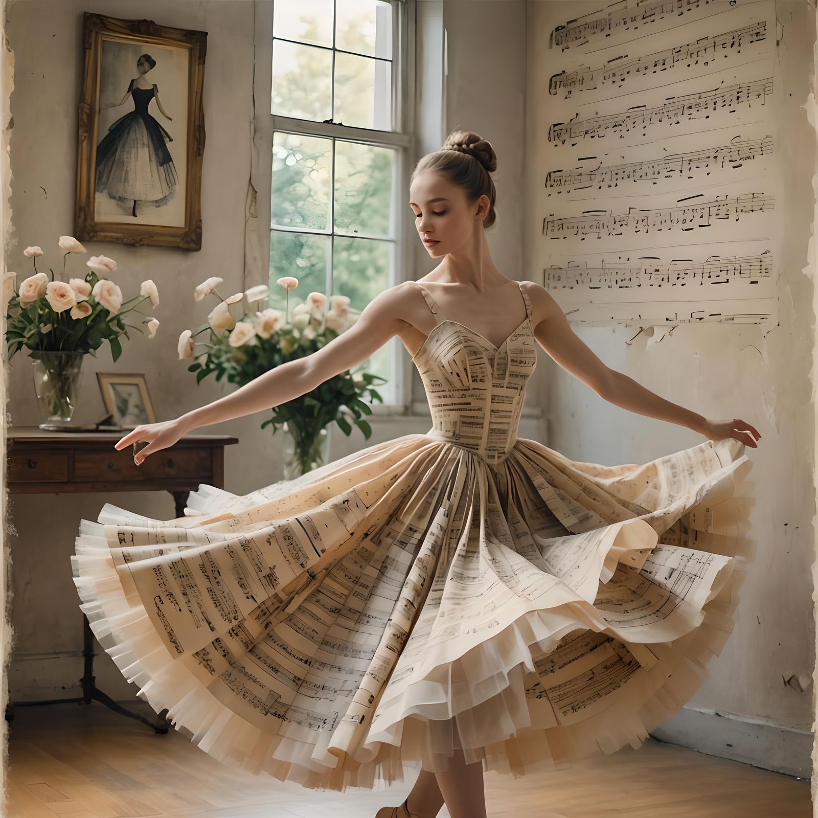 Ballerina's Musical Score Dress
