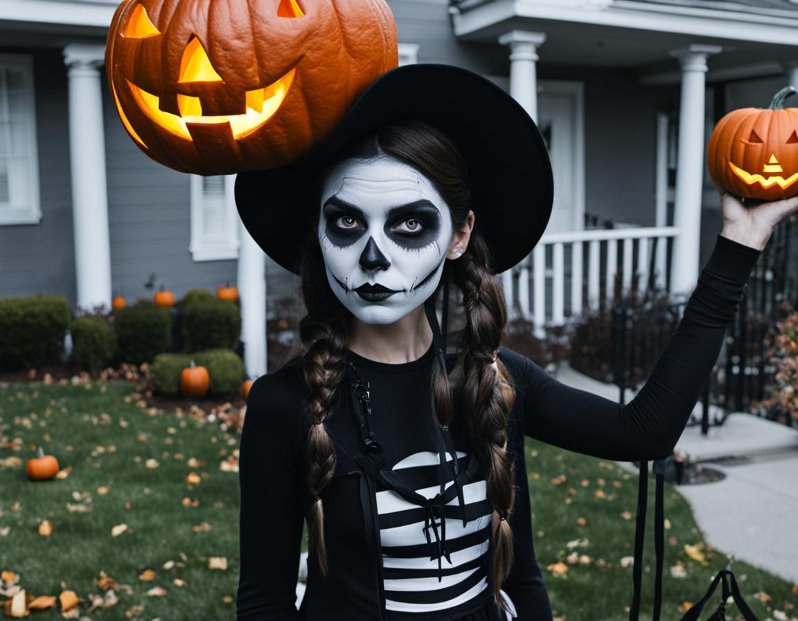 Wednesday Addams Halloween Portrait