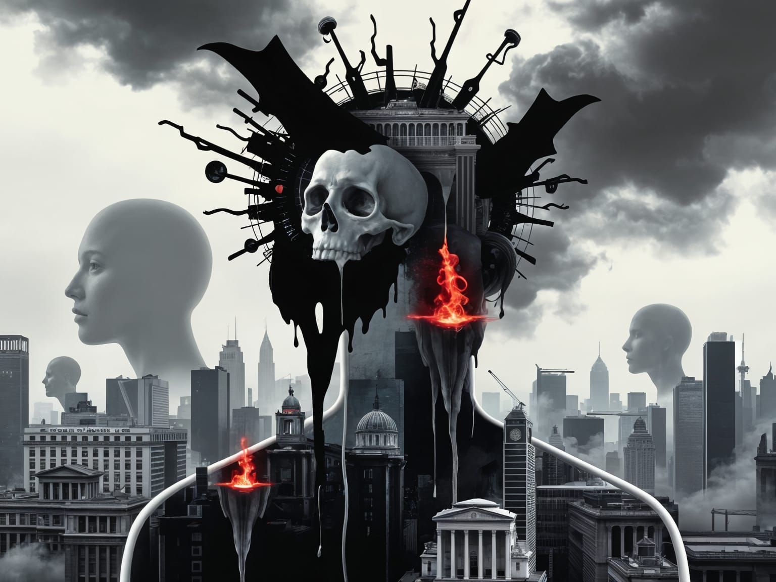 Dystopian Layers: A Nightmarish Visualization