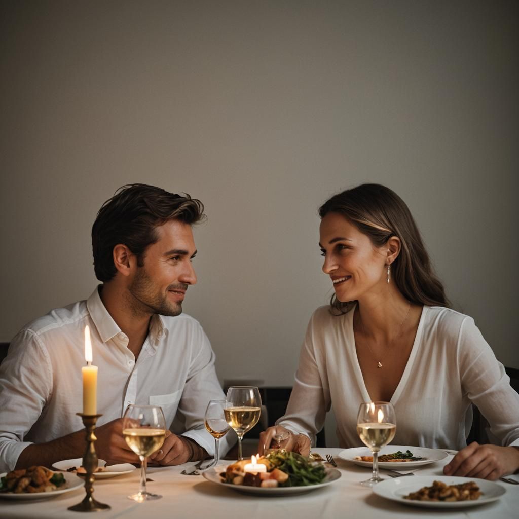 Romantic Candlelit Dinner in Dutch Golden Age Style