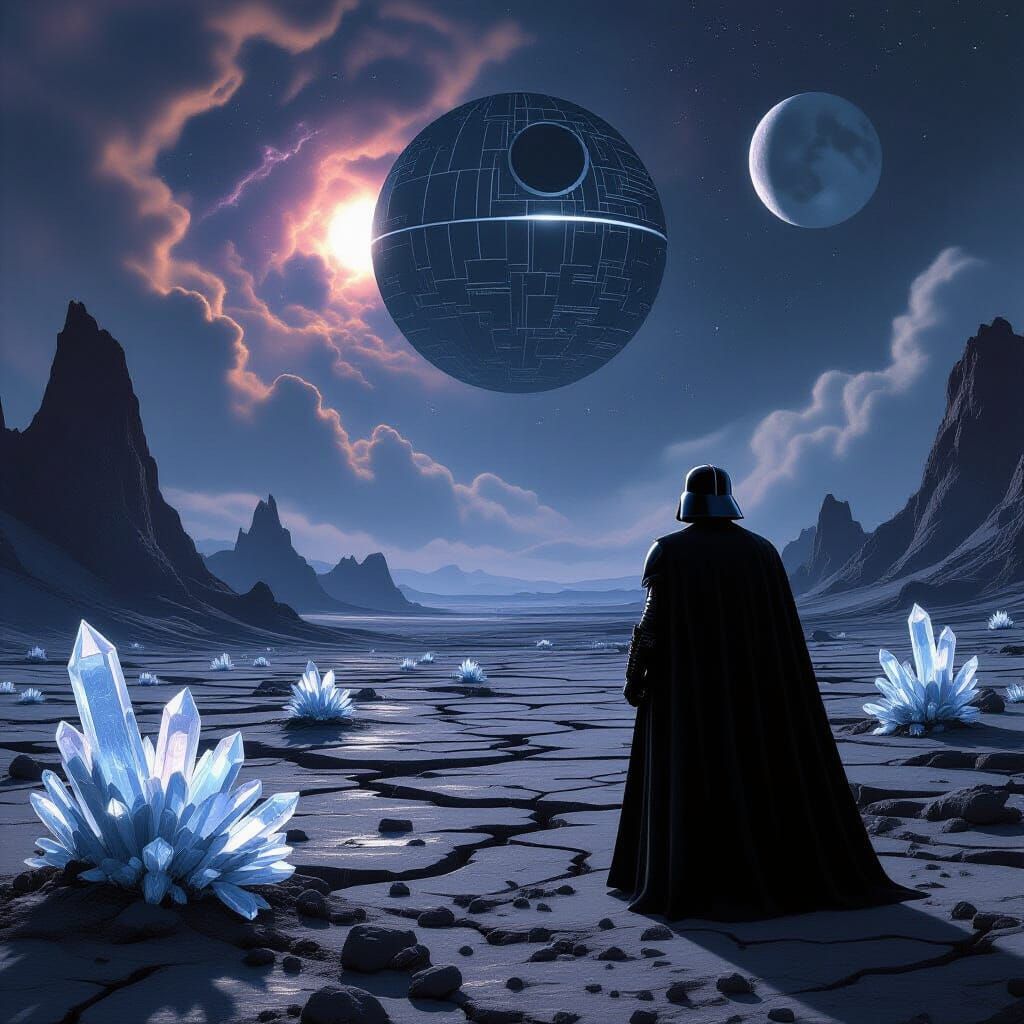 Darth Vader Gazing at the Death Star
