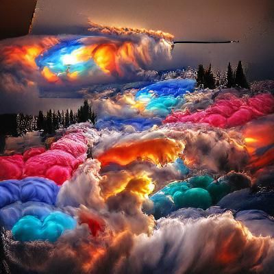 Colorful Clouds of Heaven: AI Interpretation