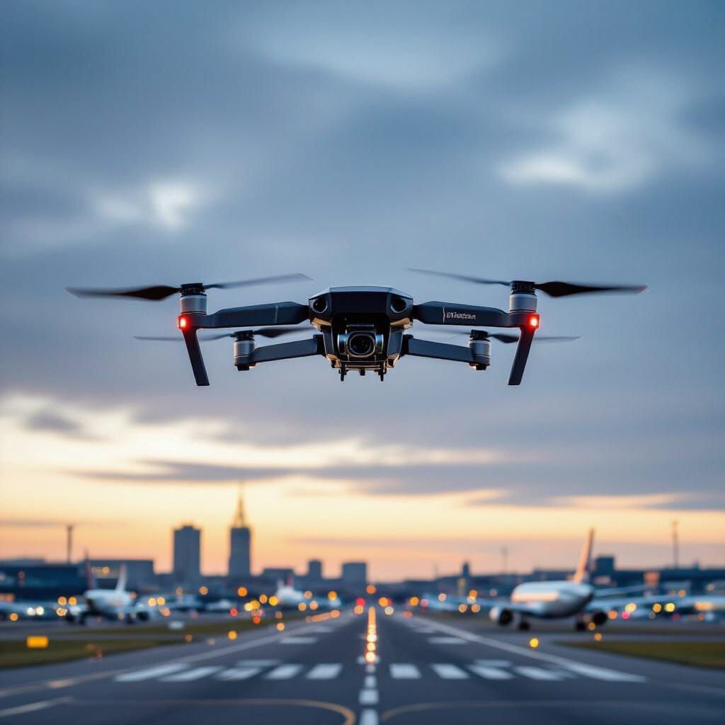 Drone Over European City Grounds Flights