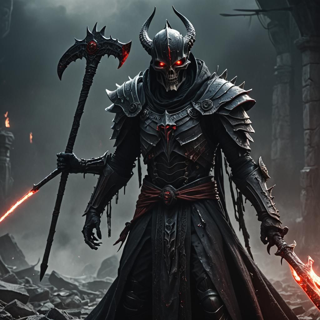 Ethereal Horror: Alien Overlord in Dark Fantasy Realm