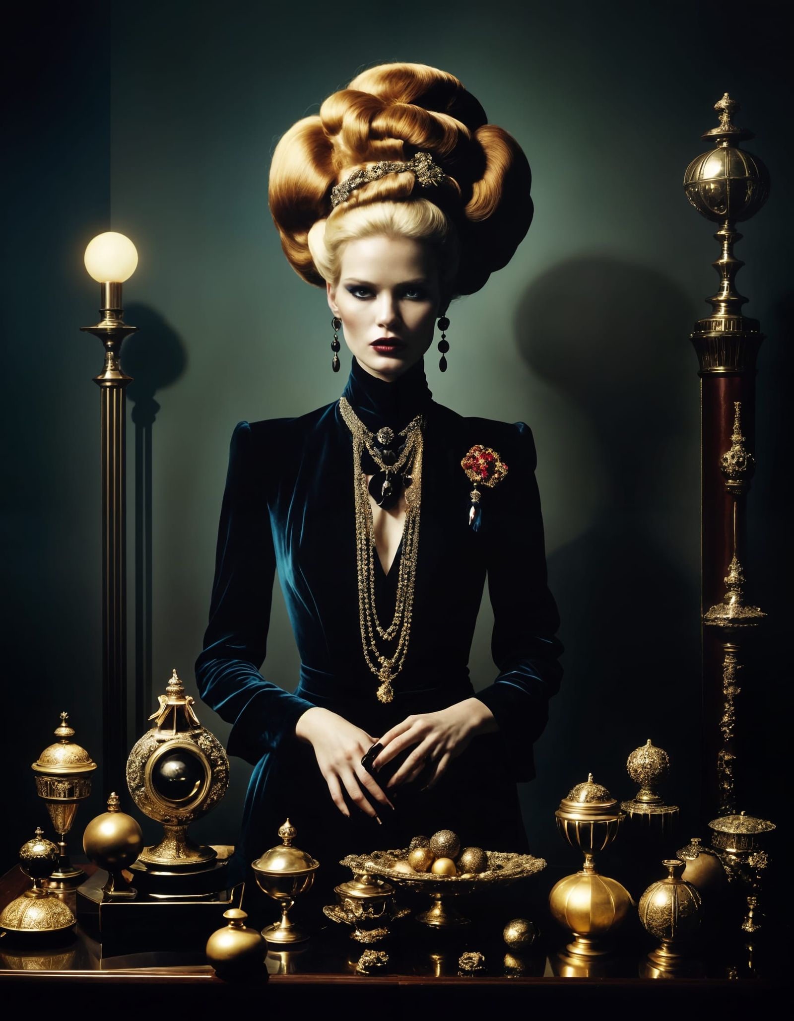 Surreal Editorial Portrait in Bold Colors