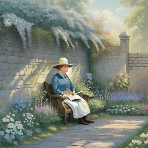 Humpty Dumpty in Lush Garden: Watercolour Illustration